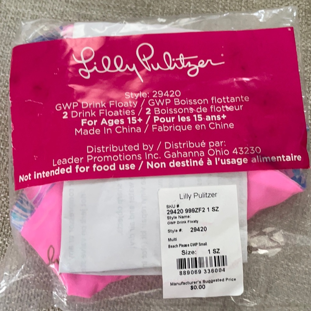 Lilly Pulitzer Drink Floaties